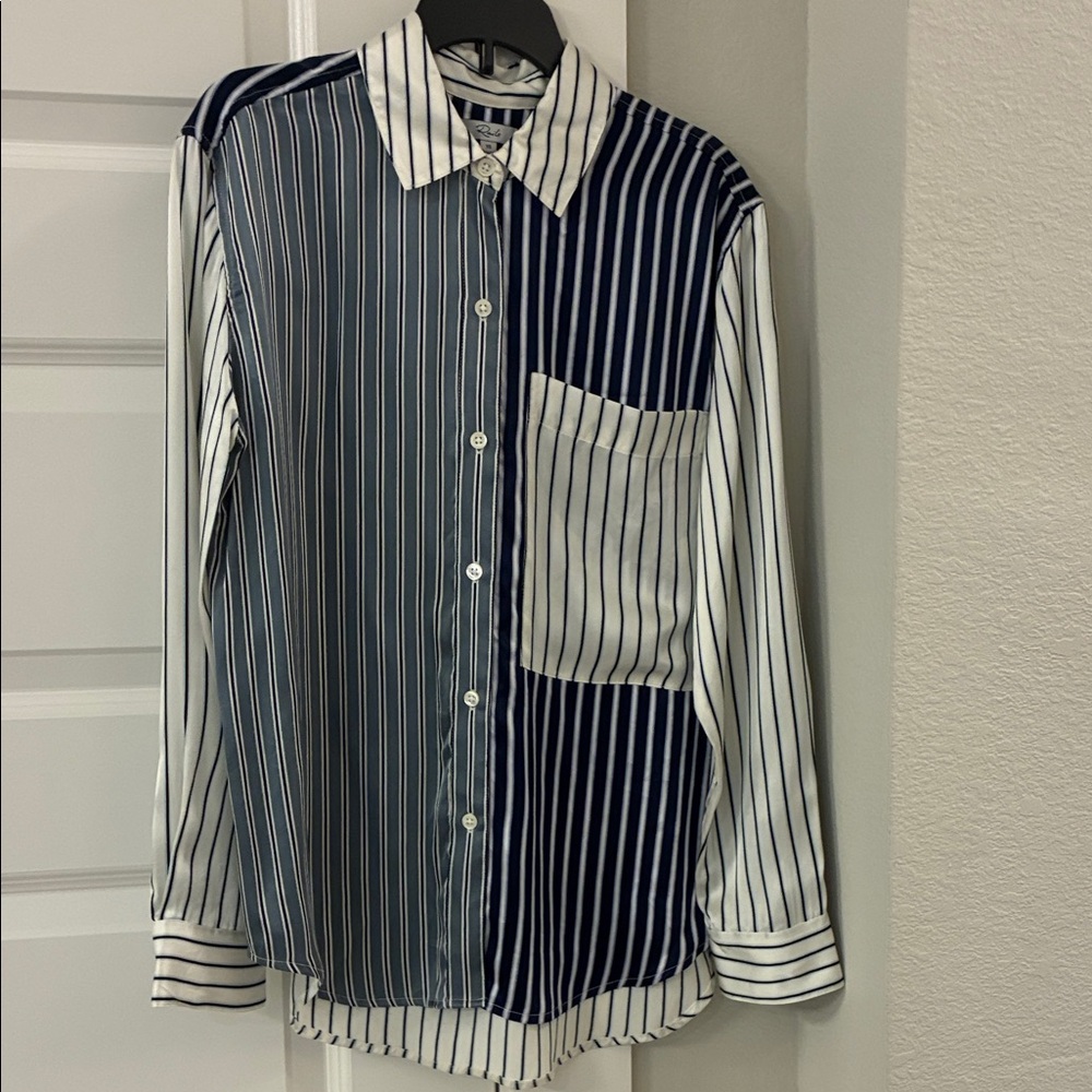 Rails Spencer Mixed Stripe Silk Shirt